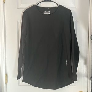 Alphalete Long Sleeve Scoop Neck - Black size Small